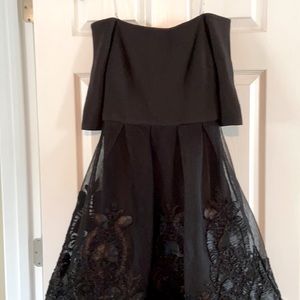 Lovely Black Strapless Cocktail Dress